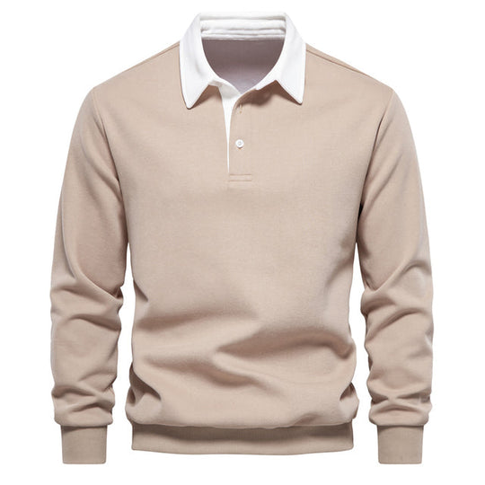 EB | Herren-Polo-Pullover mit langen Ärmeln