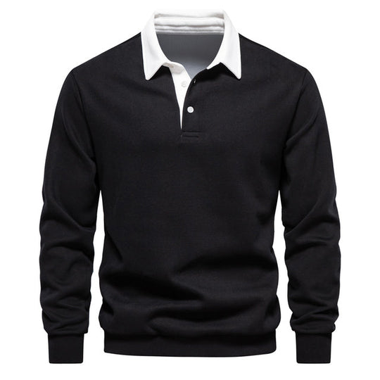 EB | Herren-Polo-Pullover mit langen Ärmeln