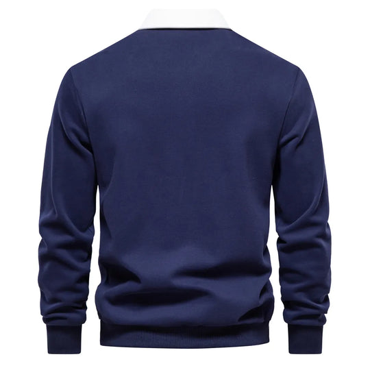 EB | Herren-Polo-Pullover mit langen Ärmeln