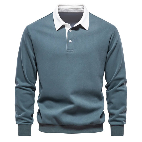 EB | Herren-Polo-Pullover mit langen Ärmeln