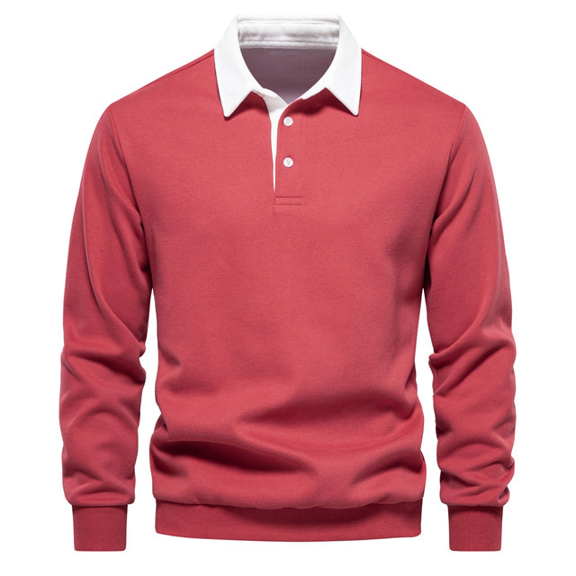 EB | Herren-Polo-Pullover mit langen Ärmeln