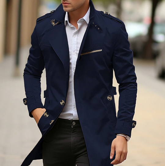 EB | Herren Premium Baumwolle Trenchcoat - Stylische Frühlingsoberbekleidung