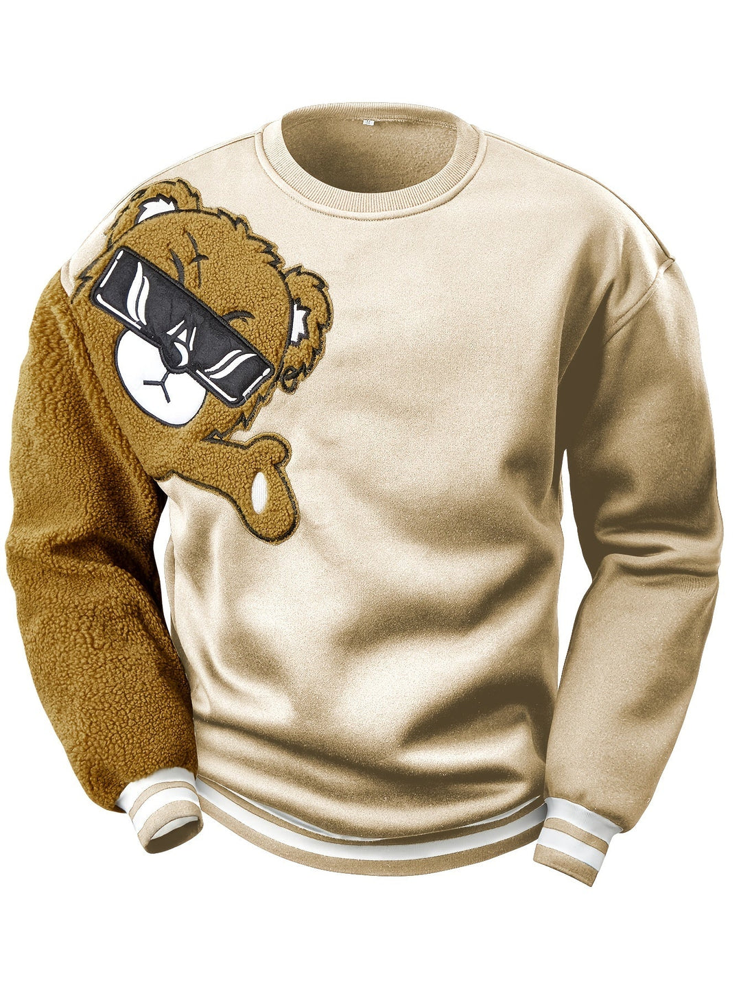 EB | Herren Sweatshirt mit gesticktem Cartoon-Bär