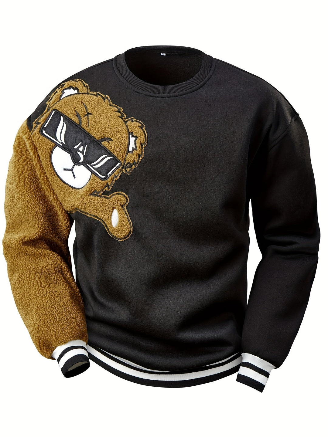 EB | Herren Sweatshirt mit gesticktem Cartoon-Bär