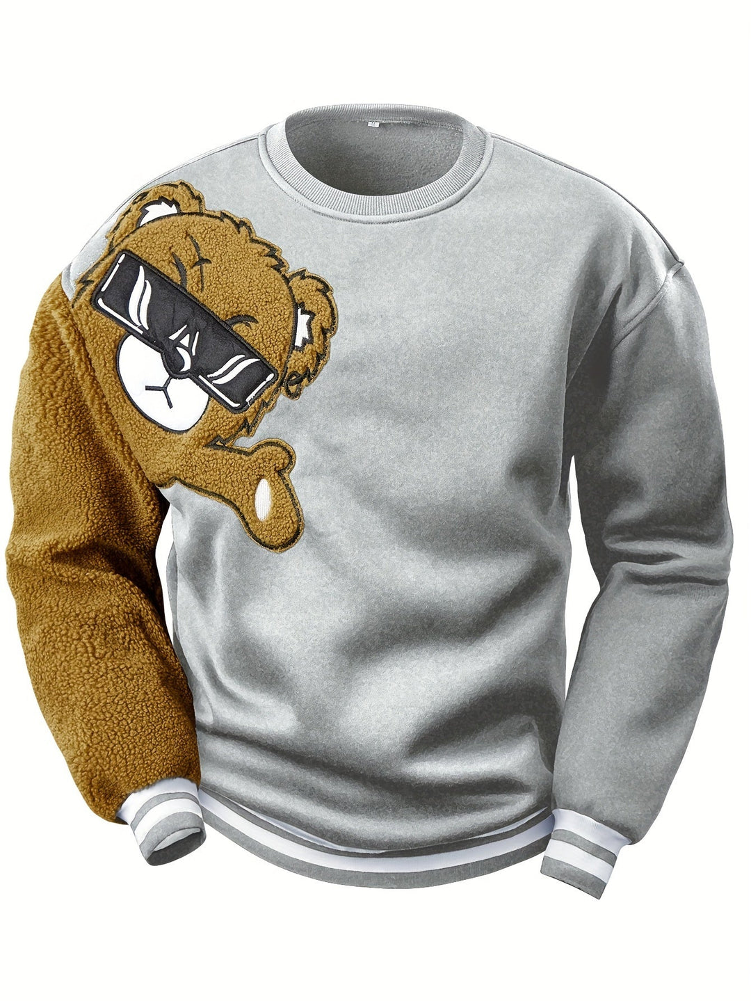 EB | Herren Sweatshirt mit gesticktem Cartoon-Bär