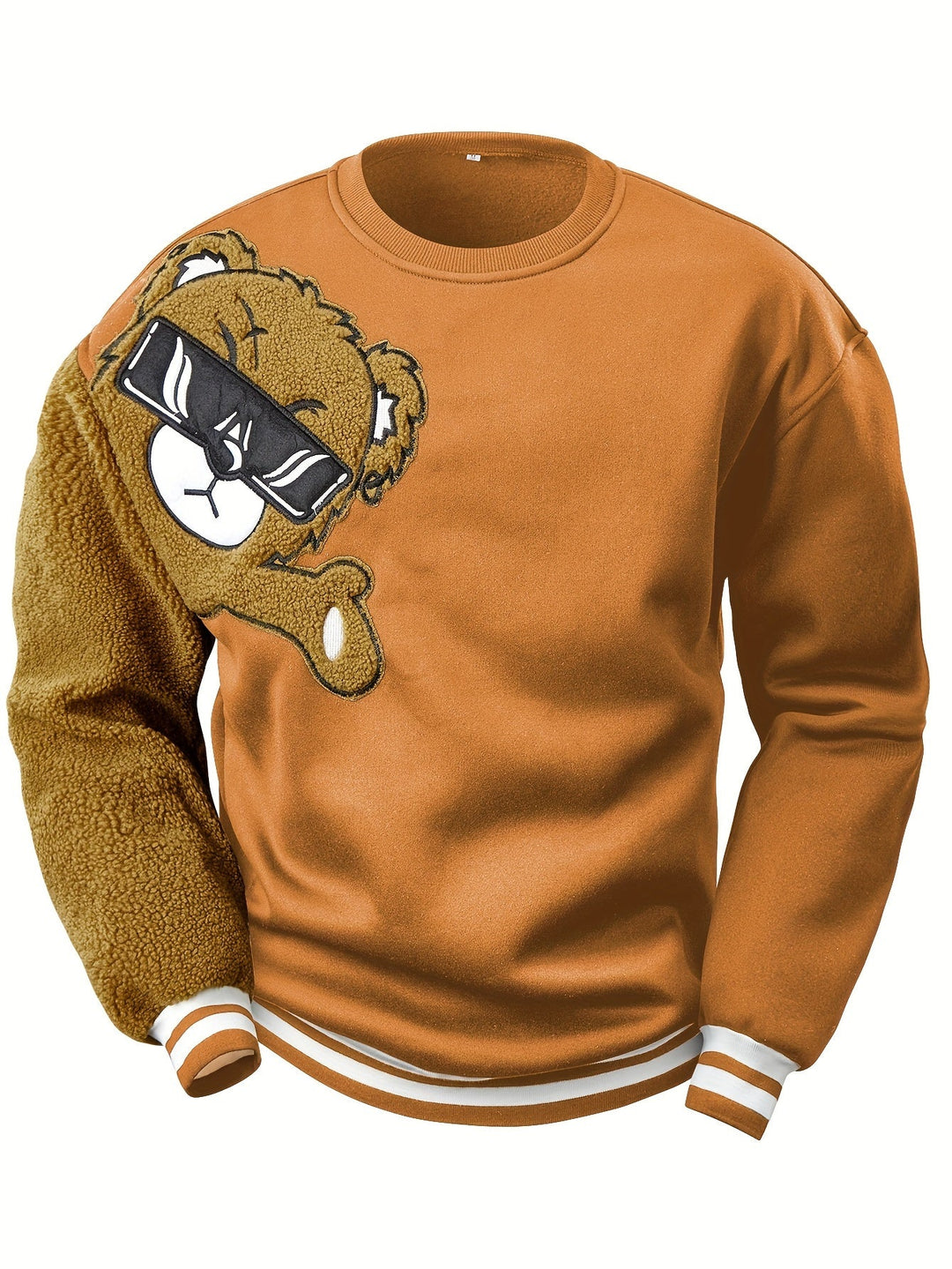 EB | Herren Sweatshirt mit gesticktem Cartoon-Bär