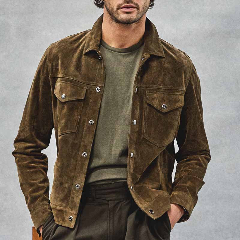 EB | Herren Vintage Cordjacke mit Brusttaschen
