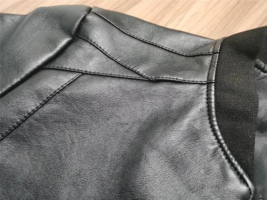 EB | Herren Vintage Leder Bomberjacke mit sicheren Taschen