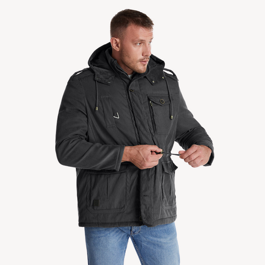 EB | Herren wasserdichter Winterparka mit fellgefütterter Kapuze