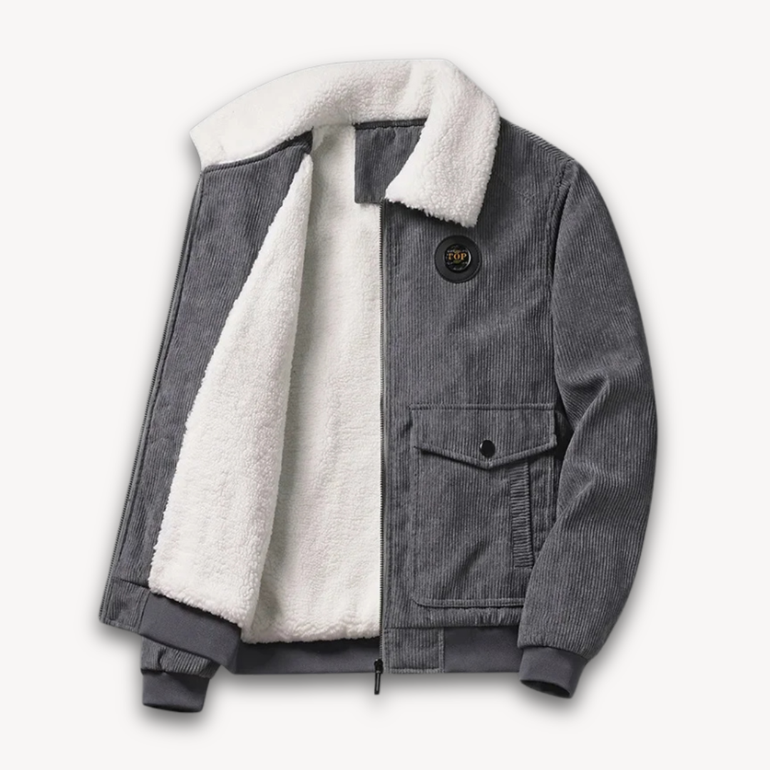 EB | Herren Wintercord-Jacke mit Sherpa-Futter