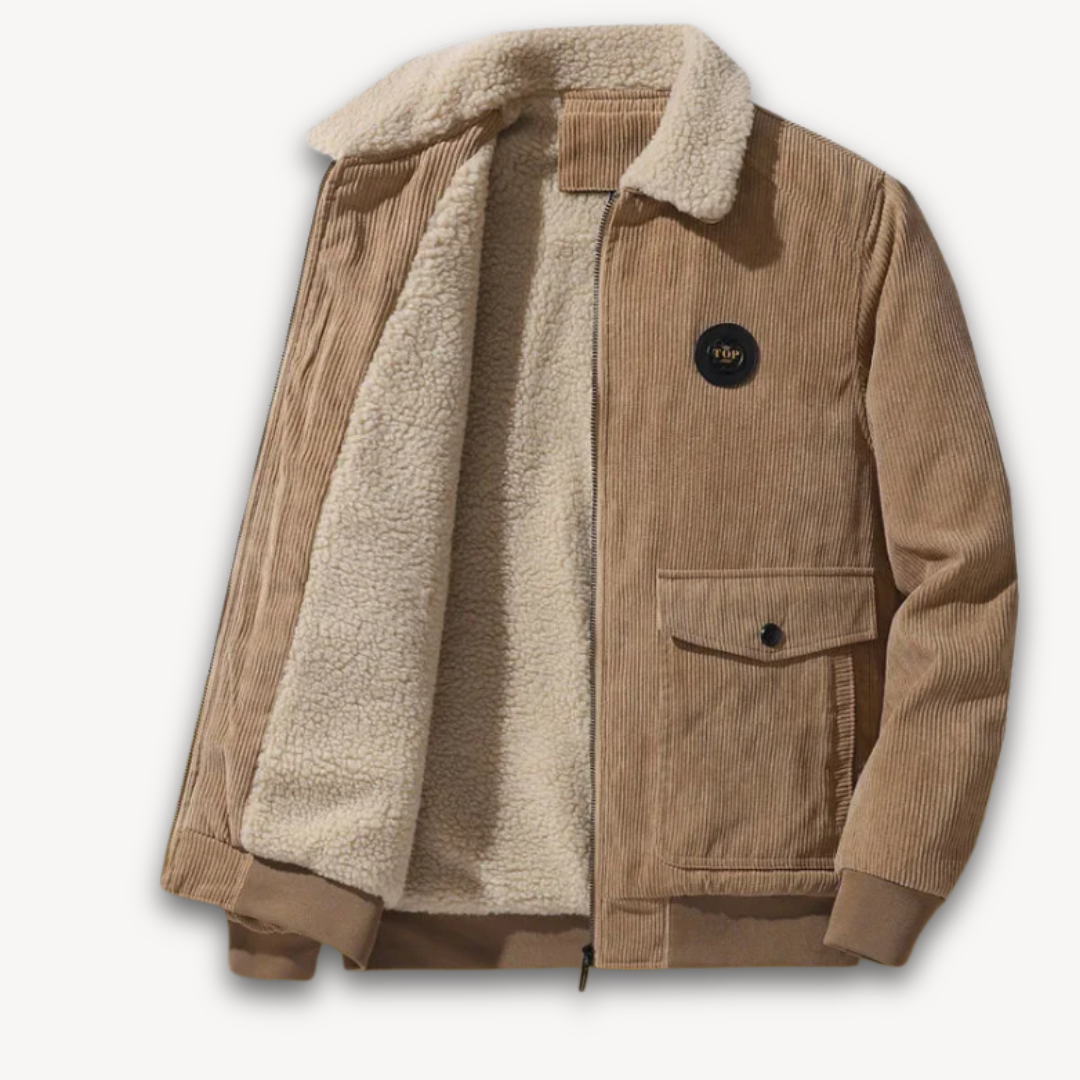 EB | Herren Wintercord-Jacke mit Sherpa-Futter