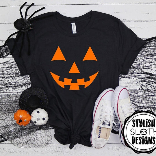 Heidi-Mode | Frauen Halloween Kürbis Schädel Serie T-Shirt