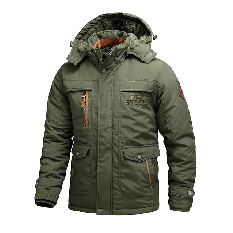 EB | Herren wasserdichte Winterjacke mit Kapuze & thermischer Fütterung