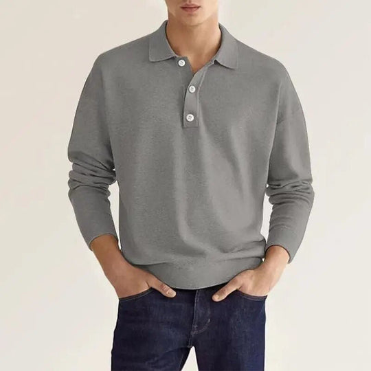 EB | Klassische Langarm-Poloshirt für Männer