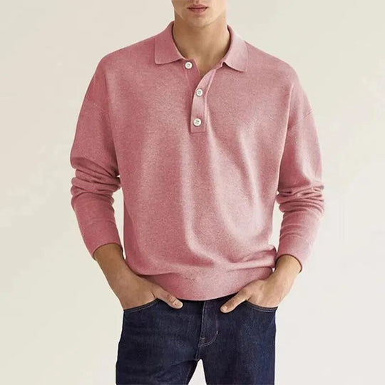 EB | Klassische Langarm-Poloshirt für Männer