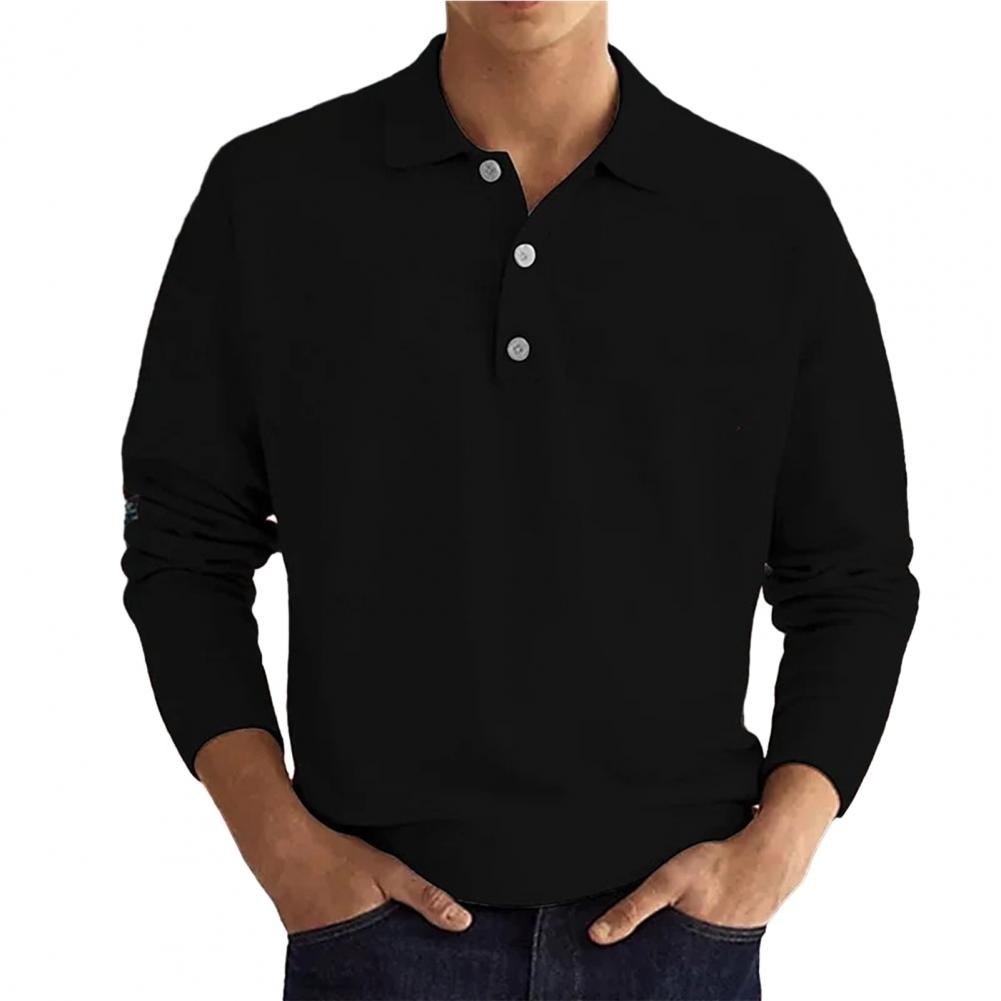 EB | Klassische Langarm-Poloshirt für Männer