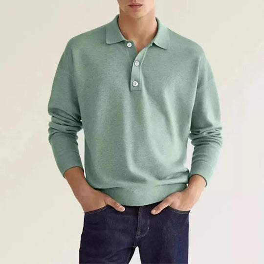 EB | Klassische Langarm-Poloshirt für Männer