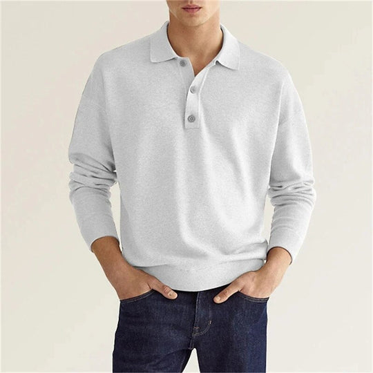 EB | Klassische Langarm-Poloshirt für Männer
