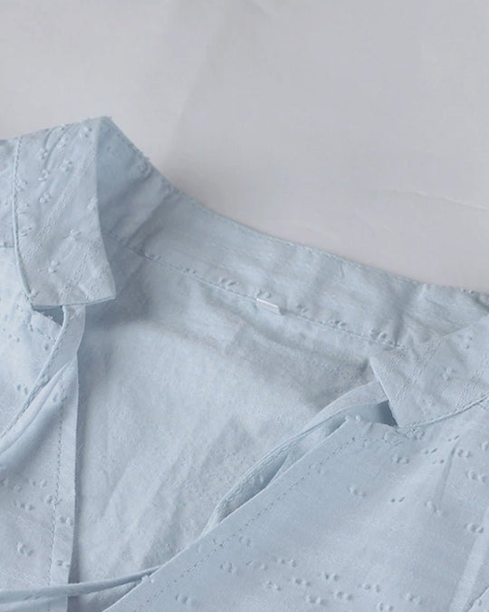 EB | Entspanntes Boho-Hemdkleid mit V-Ausschnitt für Damen