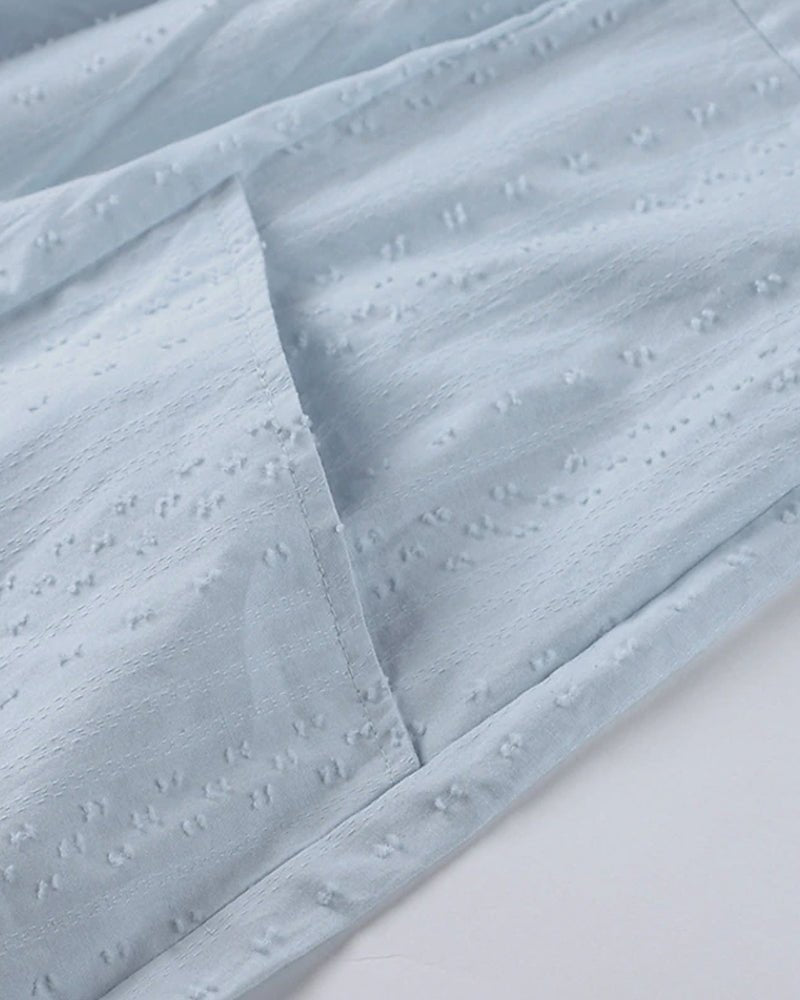 EB | Entspanntes Boho-Hemdkleid mit V-Ausschnitt für Damen