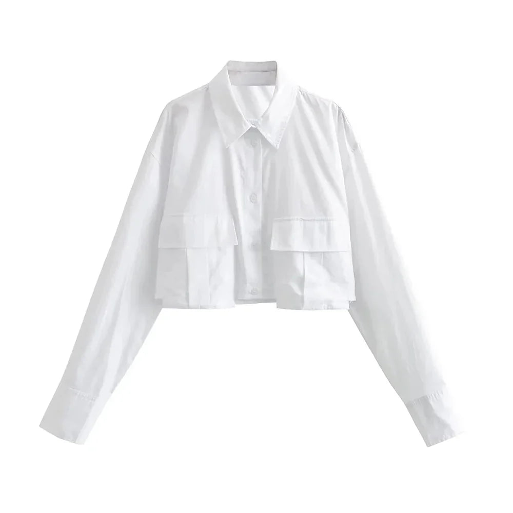 EB | Bequeme Cropped Hemd für Frauen