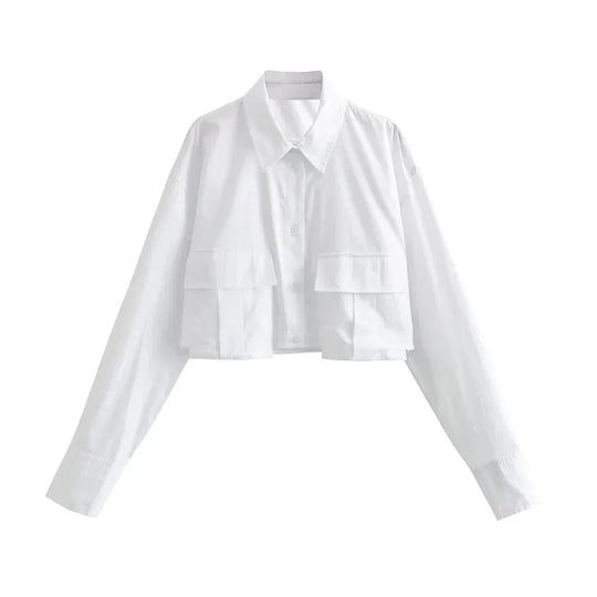 EB | Bequeme Cropped Hemd für Frauen