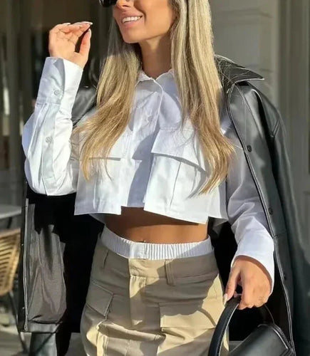 EB | Bequeme Cropped Hemd für Frauen