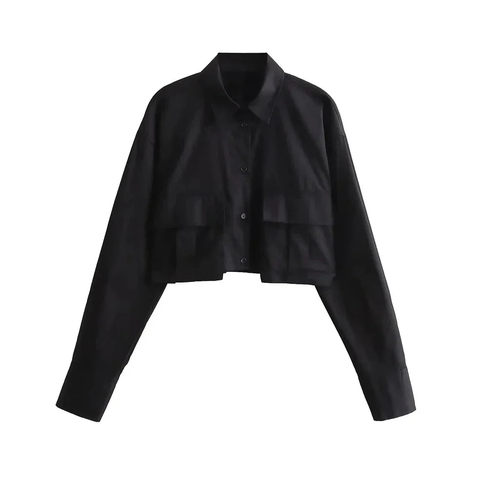 EB | Bequeme Cropped Hemd für Frauen
