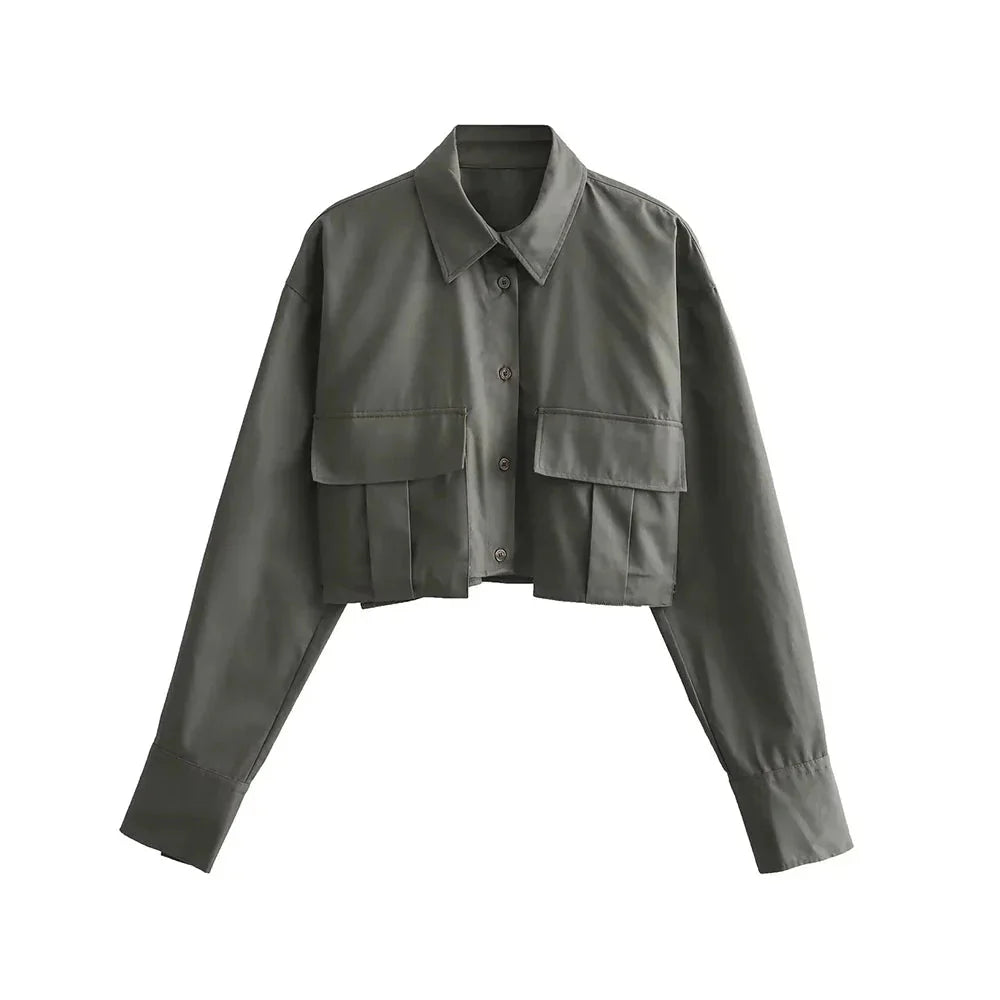 EB | Bequeme Cropped Hemd für Frauen
