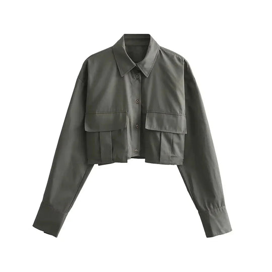 EB | Bequeme Cropped Hemd für Frauen