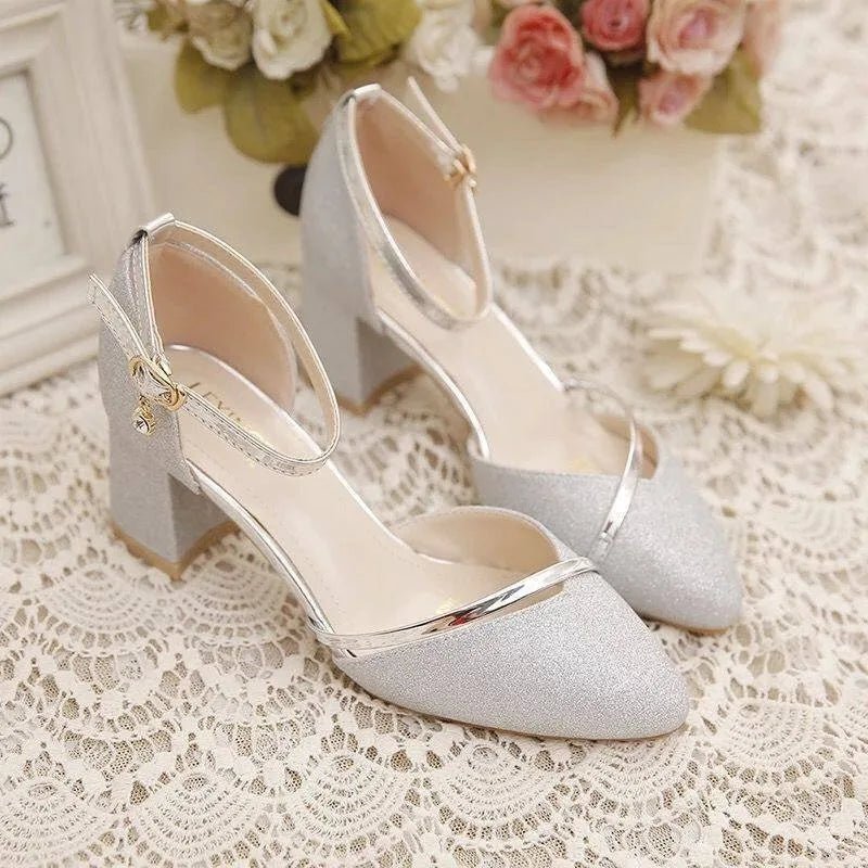 EB | Elegante Blockabsatzschuhe für Frauen Knöchelriemen