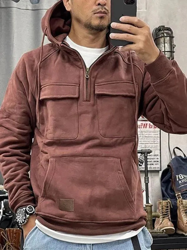 EB | Mehrfach-Taschen Kapuzen Herren Winterjacke