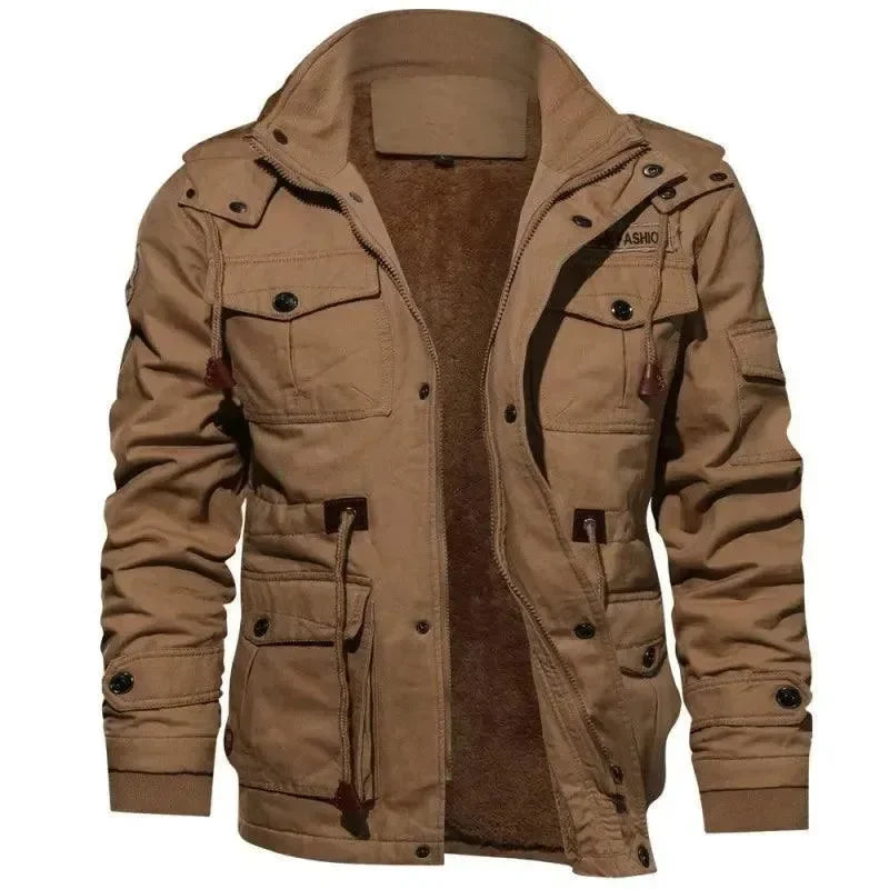 EB | Mehrfach-Taschen Freizeit Fleece Jacke Männer