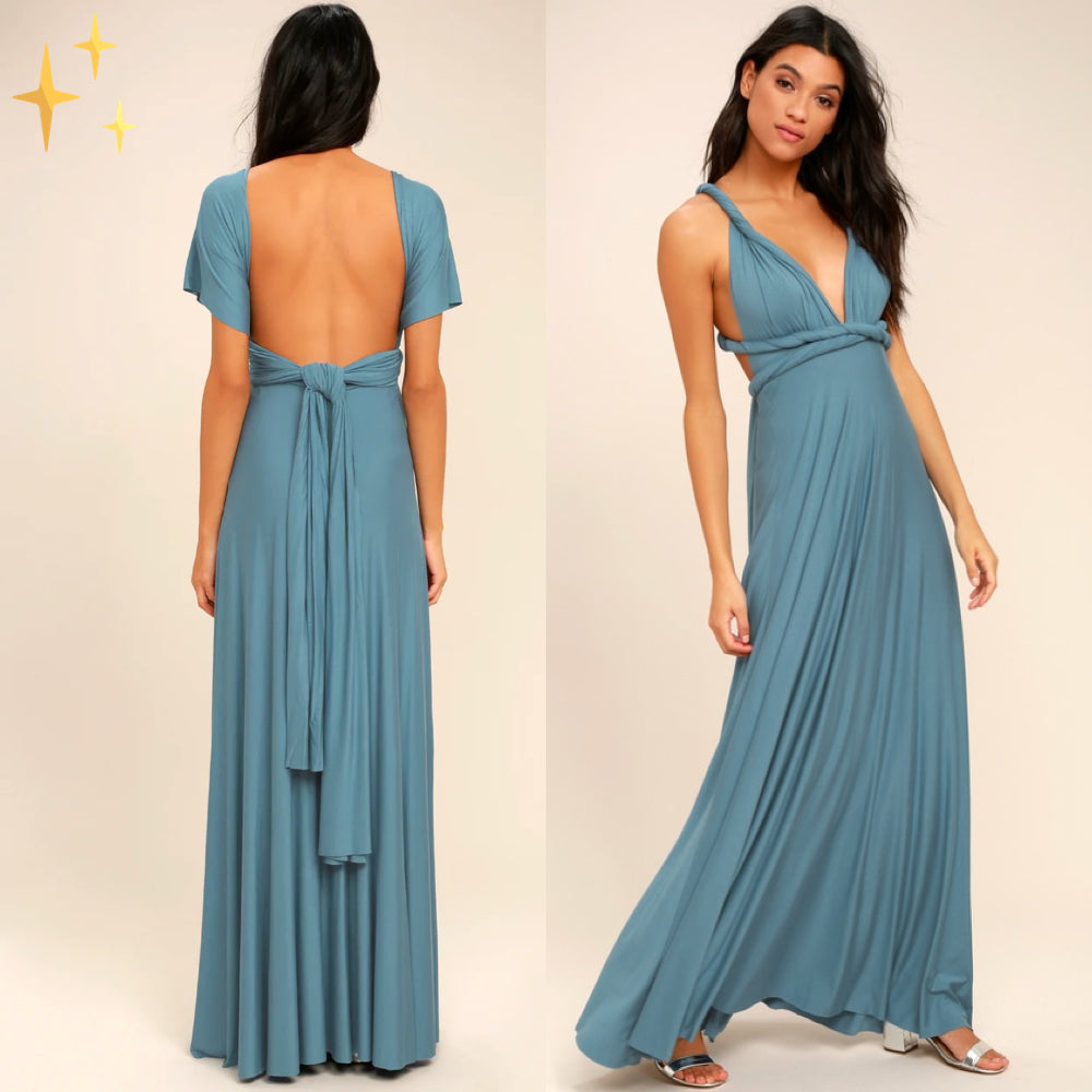 Damen Multiway Wickelkleid mit 50+ Tragevarianten & Elastischem Stoff | EB