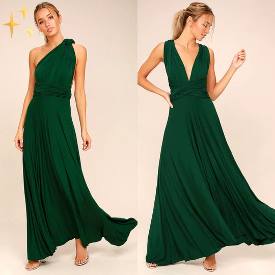 Damen Multiway Wickelkleid mit 50+ Tragevarianten & Elastischem Stoff | EB