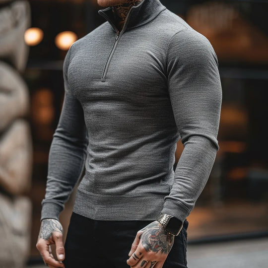 EB | Muskel Fit Halbzip Pullover - Stilvoll & Bequem