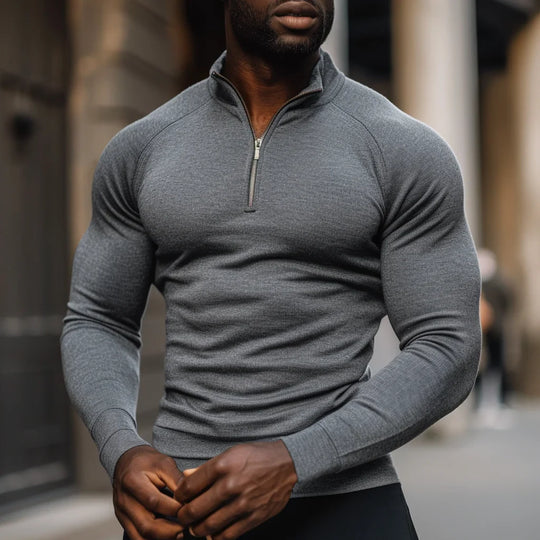 EB | Muskel Fit Halbzip Pullover - Stilvoll & Bequem