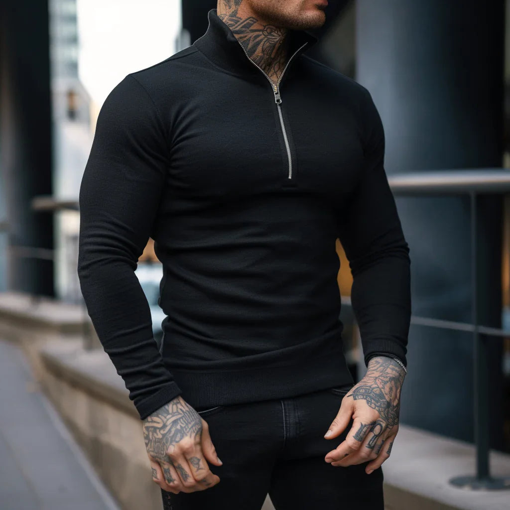 EB | Muskel Fit Halbzip Pullover - Stilvoll & Bequem