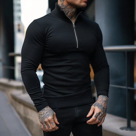 EB | Muskel Fit Halbzip Pullover - Stilvoll & Bequem