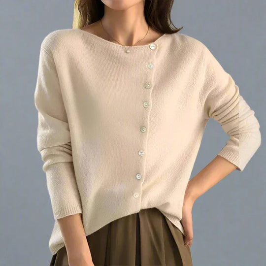 EB | Cardigan mit asymmetrischem Knopfdesign