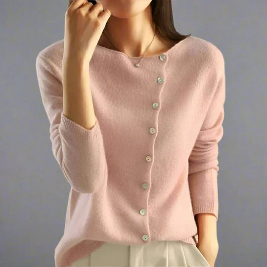 EB | Cardigan mit asymmetrischem Knopfdesign