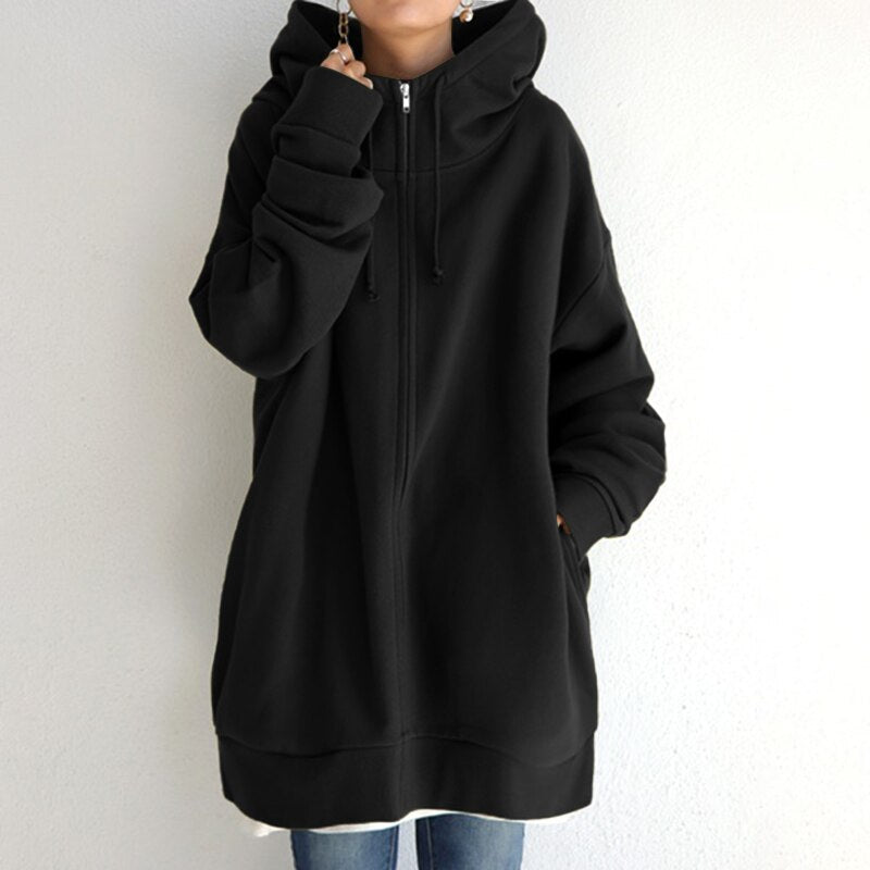 EB | Winterpullover mit Kapuze In Oversize Größe