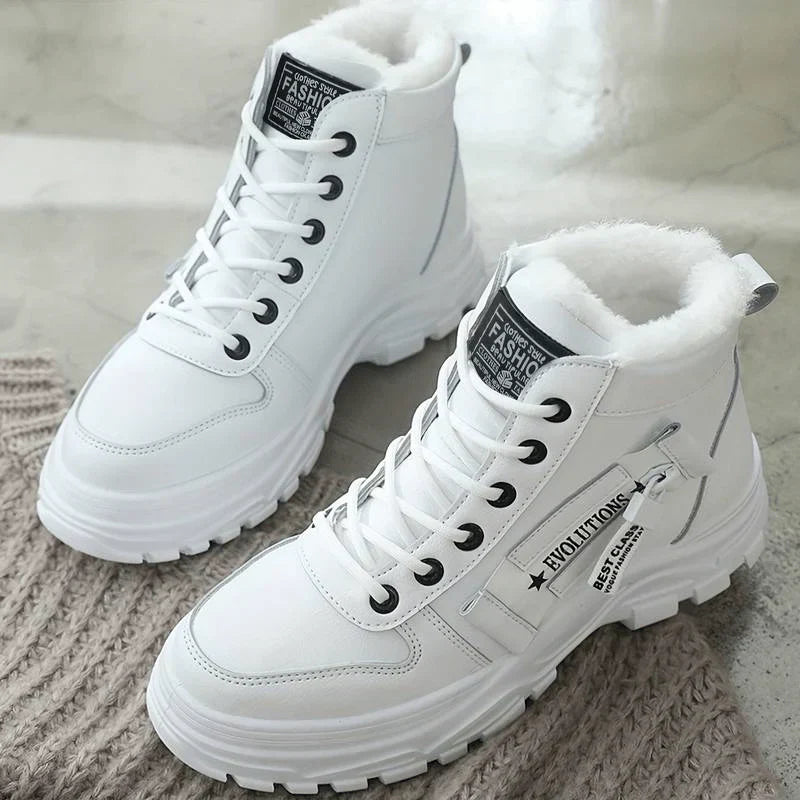 Warme LederWinterstiefel Mit Robuster Profilsohle EB