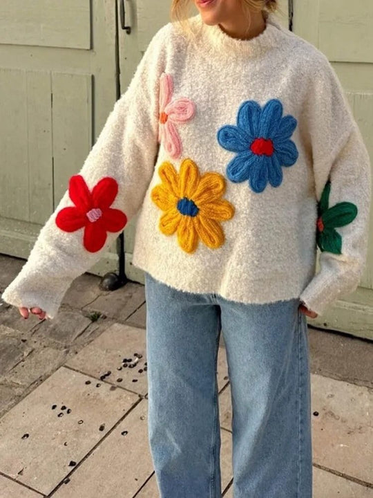 EB | Floral Strickpullover für Damen