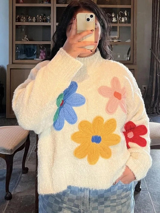 EB | Floral Strickpullover für Damen