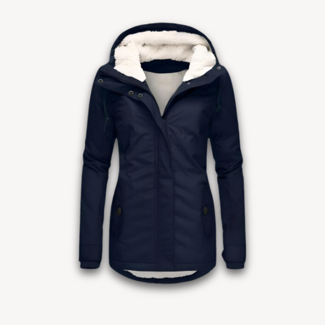 EB | Damen Wasserdichte Winterjacke mit Kunstfellfutter