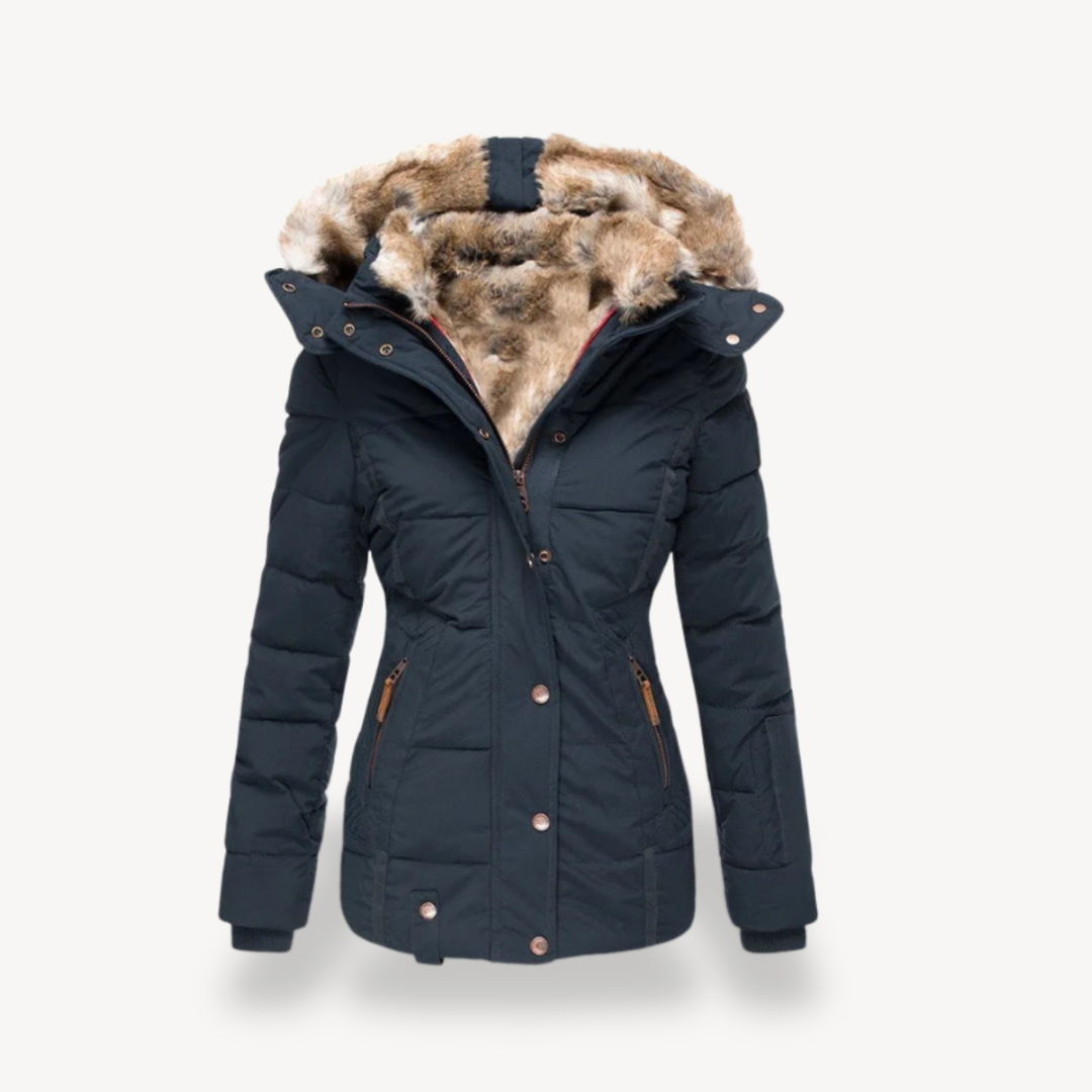EB | Damen Kunstfellgefütterte Pufferjacke