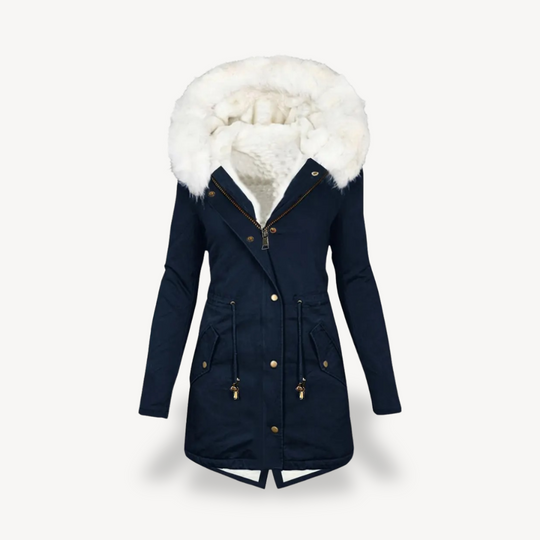 EB | Damen Kunstpelz Kapuzen Parka Jacke