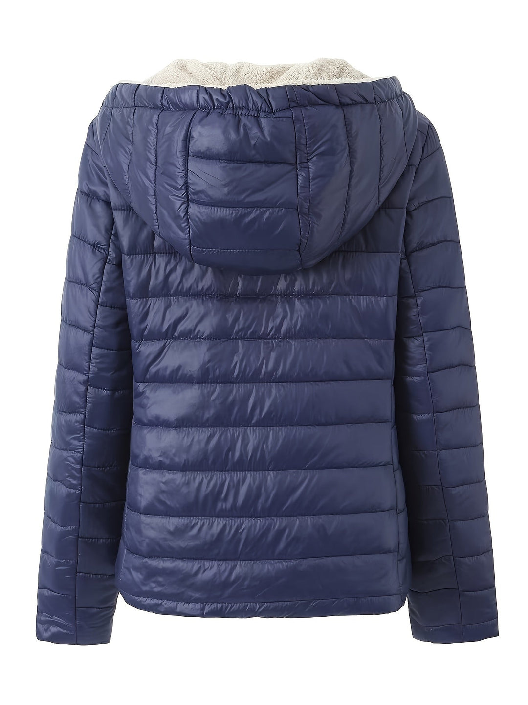 EB | Warme Puffy-Jacke mit Reißverschluss und Kunstpelzfutter