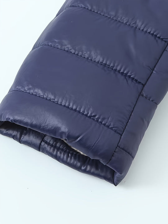 EB | Warme Puffy-Jacke mit Reißverschluss und Kunstpelzfutter